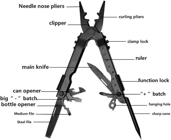13 In 1 Multifunctional Tools Pliers Screwdriver Wire Cutters Camping Survival Outdoor Camping Travel Portable Folding Pliers EDC Combination Tools