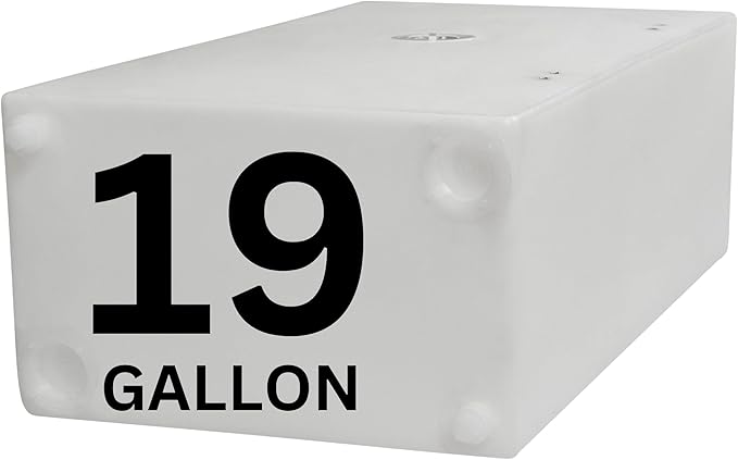 19 Gallon RV Fresh Water Tank, Potable Water Storage Tank for Drinking, Cooking, Cleaning, Showering, for Campers, Trailers, Motorhomes, RVs, Cube Shape, 30" x 16" x 10" (WT-5450)