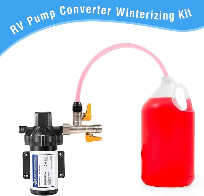 Upgrade RV Winterizing Kit, Full-Flow RV Winterizing Part, RV 3-Way By-Pass Valve Replacement Kit, Unrestricted Water Flow RV Antifreeze Accessories