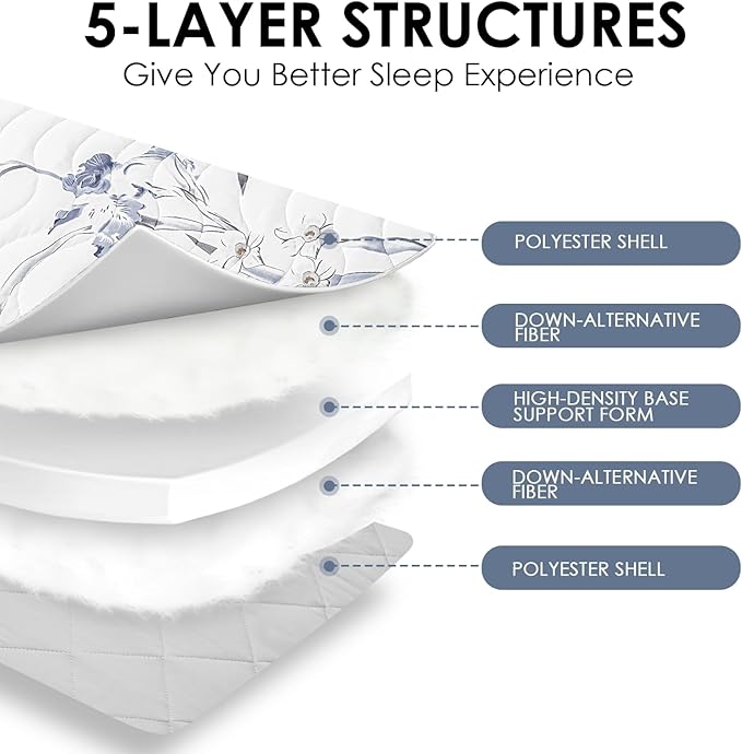 Japanese Floor Mattress, 3.5" Thicken Ink Wash Floral Pattern Portable Futon Mattress, 100% High-Density Foam Tatami Mat Sleeping Pad for Camping Guest Room Dormitory RV, White, Twin