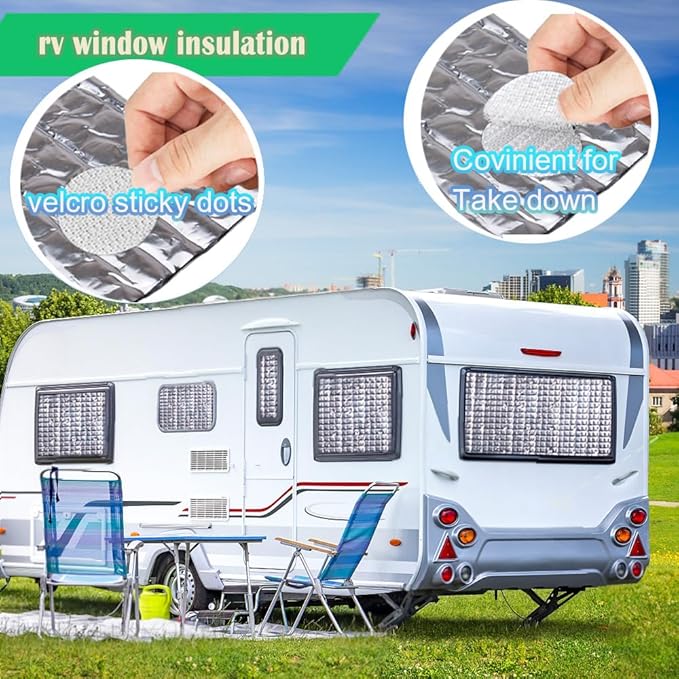 24"x 10 Ft Reflective Window Insulation,Rv Insulation for Keep Heat, Double Reflective Insulation Fireproof B2 Thermal Insulation Roll for Winter Weatherproof Attics, Windows, Garages RV's, Ducts