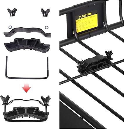Roof Rack Basket Rooftop Cargo Carrier with Extension Black Car Top Luggage Holder 64"x 39" Universal for SUV Cars