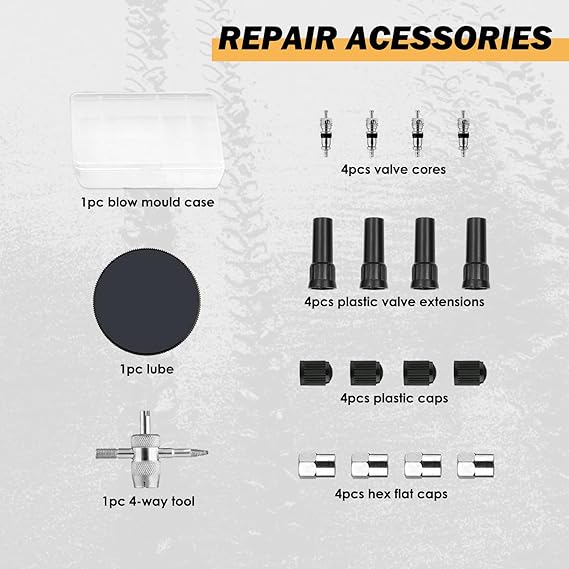 Flat Tire Repair Kits, Heavy Duty Professional Tire Repair Kit, 78Pcs Universal Tire Repair kit Tools for Cars, Trucks, Motorcycles, ATV, RV, Jeep, Tractor, Trailer