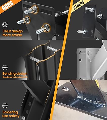 Trailer Spare Tire Mount, Boat Spare Tire Mount for Utility Trailer, Upgrade Spare tire Carrier, Fits 4 5 6 8 Lugs Trailer Wheels, Holds Up to 150 Lbs