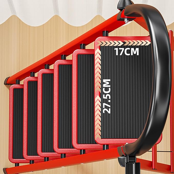 Safety Household Ladder,with Platform Steps, Handrail, and Tool Tray, Collapsible Ladder,Multi-Position Ladder,for RV Or Outdoor Work(5 Step)