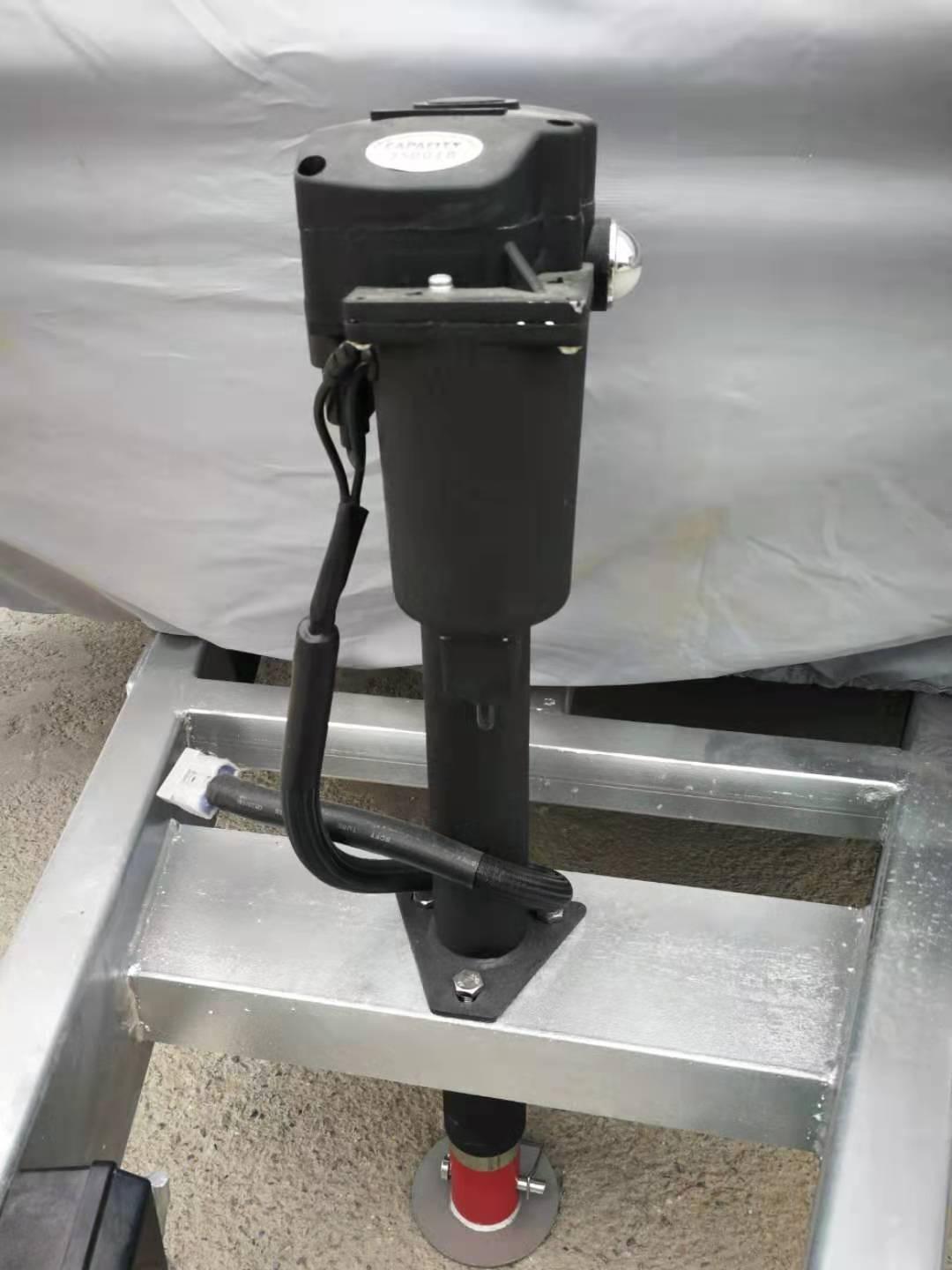 Electric Trailer Jack to 3500LBS,RV Electric Tongue Jack with Built-in Spirit Level for Travel Trailer, 10.24-33.46 Inch Extended,IP65 Waterproof Buttons,5.9 Inch Foot Pad