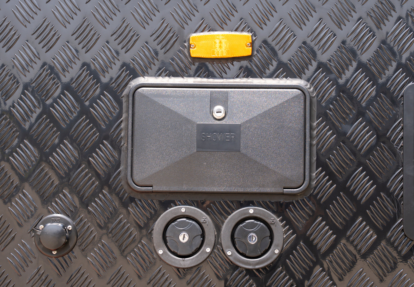 Outside Shower Kit w/ hot and cold valve.