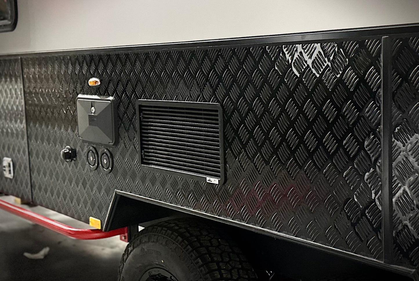 Custom Made Diamond Plate Panel-Powder Coated Finish For Blackseries