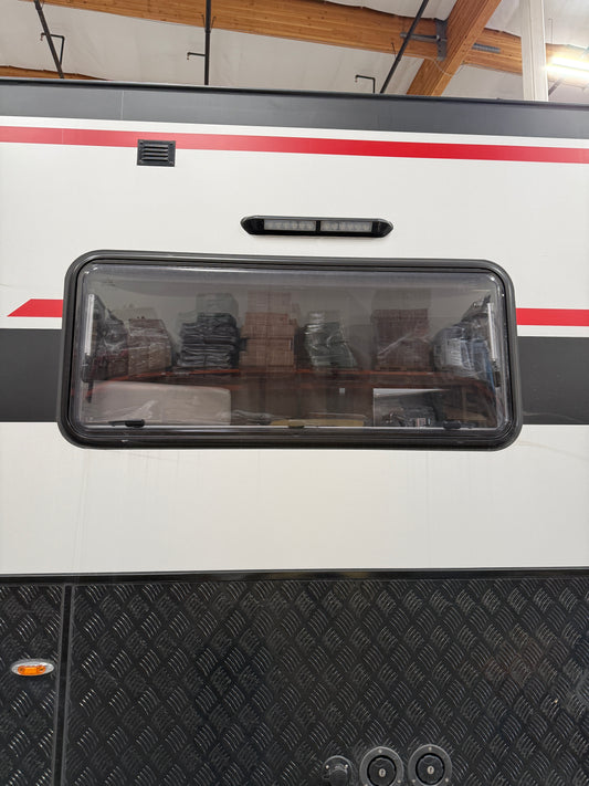 Blackseries Window (Include Window Shade) - 46 3/8 × 19 Inch + 2 Window Struts for Dual Pane Windows -8 1/4 Inch | Fits HQ21 | 2022 Model Or Newer