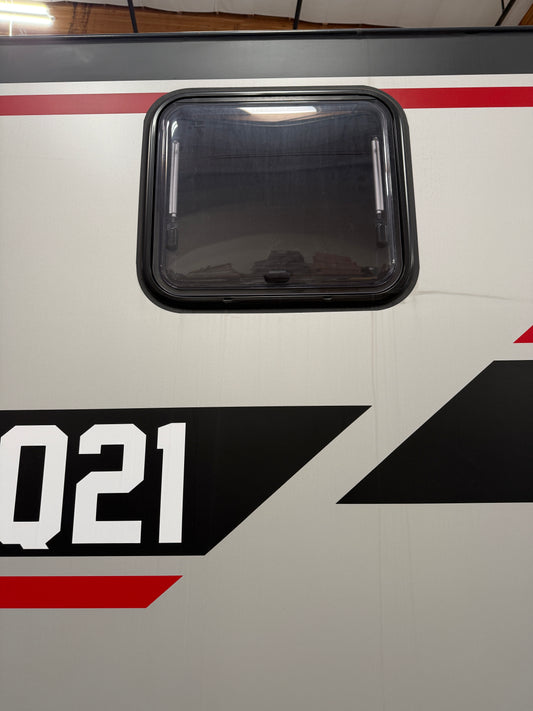 Blackseries Window (Include Window Shade) - 18 7/8 × 17 Inch + 2 Window Struts for Dual Pane Windows -8 1/4 Inch | Fits HQ21 | 2022 Model Or Newer