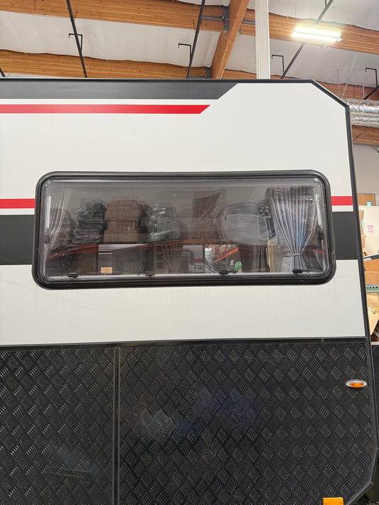 Blackseries Window (Include Window Shade) - 56 × 20 7/8 Inch + 2 Window Struts for Dual Pane Windows -8 Inch | Fits HQ21 | 2022 Model Or Newer