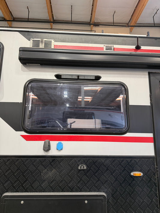 Blackseries Window (Include Window Shade) | Passenger Side Front 2nd - 34.5×17 Inch + 2 Window Struts for Dual Pane Windows -8 Inch | Fits HQ15 | 2022 Model Or Newer