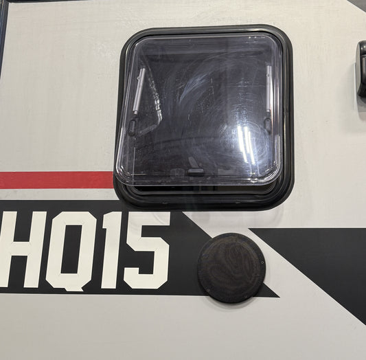 HQ15 Blackseries Window (Include Window Shade) | Passenger Side Front 3rd - 17×19 Inch + 2 Window Struts for Dual Pane Windows -8 Inch | 2022 Model Or Newer