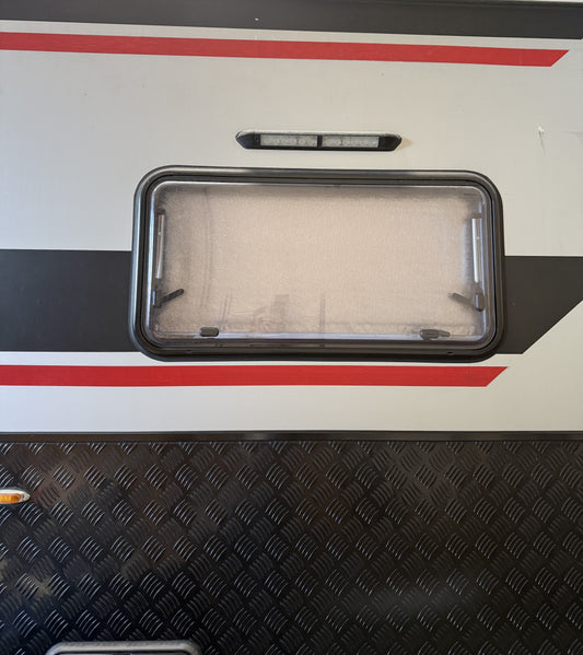 HQ15 Blackseries Window (Include Window Shade) | Driver Side Front 2nd - 34.5×17 Inch + 2 Window Struts for Dual Pane Windows -8 Inch | 2022 Model Or Newer