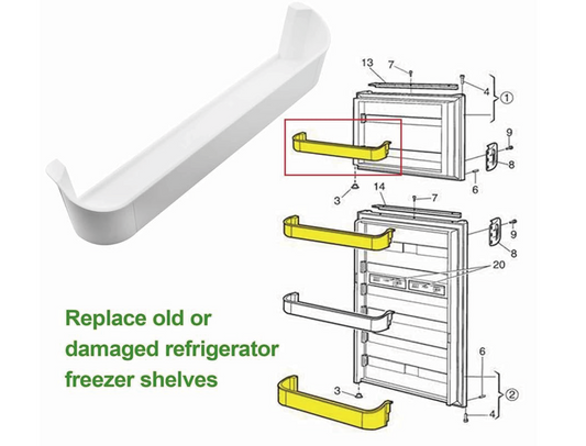 RV Refrigerator Freezer Door Shelf Replacement For Dometic Refrigerator