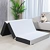 Tri-Fold Memory Foam Mattress, 6 inch Twin Tri-Folding Memory Form Mattress, Collapsible and Washable Cover, Travel and Guest Mat,75"x38"x6"