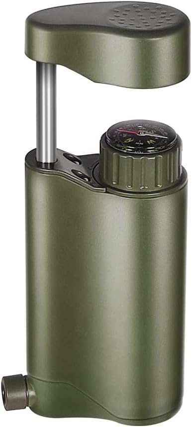 Portable Filter Hand Pump with Carbon 0.01 Micron Water Filter 6 Filter Stages for Emergencies Outdoors