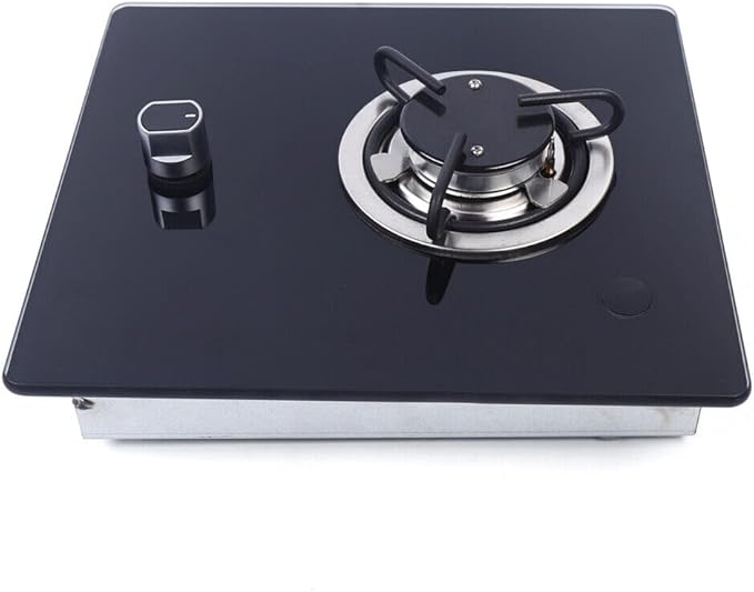 Gas Stove, Single Burner RV Camper LPG Gas Stove Hob 1-Burner Camper Van Boat Cooker with Tempered Glass, Portable Outdoor Camping Cooking Stove Propane Stove for Boat Caravan Camper
