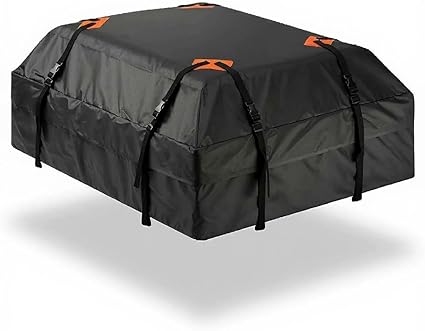 Car Rooftop Cargo Bag, Soft-Sided Storage Carrier with Anti-Slip Mat for Bare Roof, Roof Rack (44.1″*34.3″*17.3″)