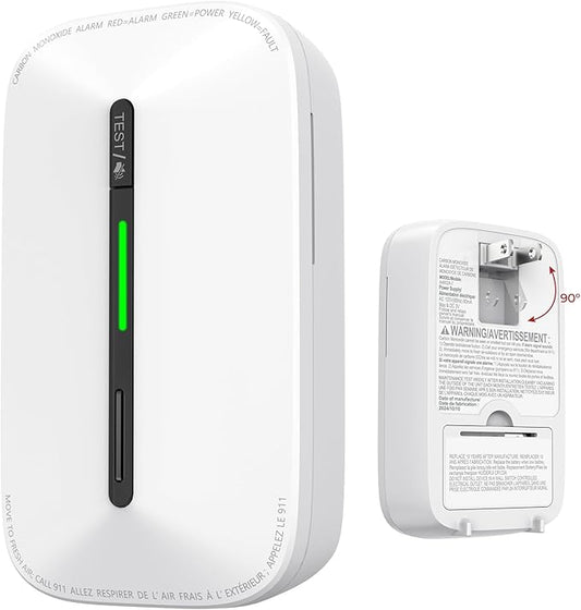 Carbon Monoxide Detectors Plug in,10 Year Replaceable Battery Operated Co Monitor Alarm,Plug and Play Co Detector,Portable Carbon Monoxide Detector for Home,Traval,RV,Hotel GS846A 1 Pack