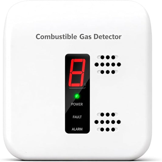 Gas Leak Detector for Natural Gas, Propane, Methane, Butane & LPG – Plug-in Digital Alarm with Real-Time Concentration Display – Ideal for Kitchen, Home, Apartment & RV Safety