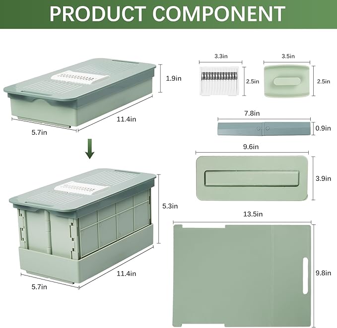 Camping Cutting Board 12 in 1,Collapsible Chopping Board,Multi Chopping Board Kitchen for Camping,Collapsible kitchen gadgets,Camping Accessories for RV Campers,Mandoline Slicer for kitchen