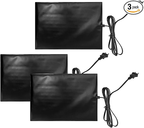 3Pcs 12" x 18" RV Tank Heater Pad with Automatic Thermostat, 120V RV Water Tank Heating Pad for Camper Trailer Motorhome RV Water Tank Winterizing