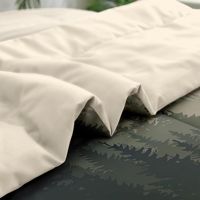 Comforter Set Full Size, Mountain Pine Tree 7 Pcs Bedding for Kids and Adults, Natural Forest Landscape Bed Sheet Sets with Fitted Sheet 2 Pillowcases & 2 Shams