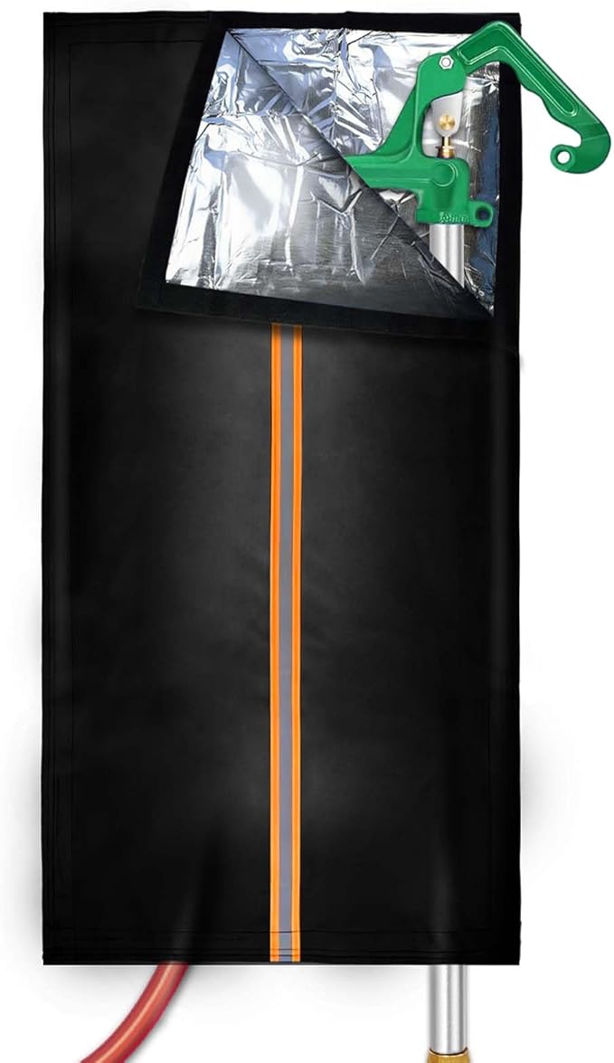 Outdoor Faucet Cover for RV Park & Yard Hydrant 35"x15" Waterproof Extended Spigot Insulated Water Faucet Cover Large Freeze and Heat Protector for Winter Outside Garden Lawn Backflow Sprinkler System