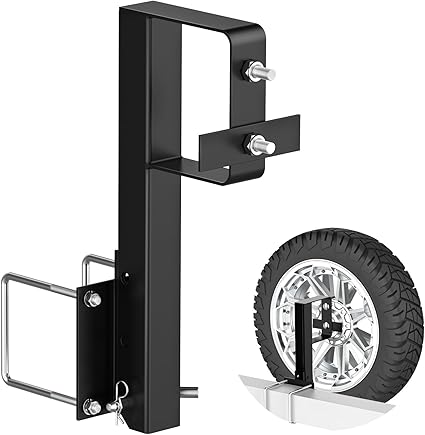 Heavy-Duty Folding RV Spare Tire Bracket,Heavy Duty Folding Trailer Spare Tire Mount Fits 15" & 16" Wheels, Spare Carrier for 4" Square Bumpers,Durable Trailer Accessories
