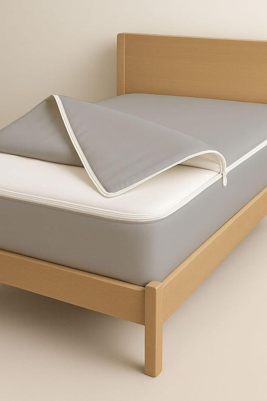 Zipper Fitted Sheet - RV Short Queen- 60”x75” Zipper Sheets - 6" inch Deep Pockets Brushed Microfiber Sheets, Easy to Change Zip Sheet-Light Grey (1 Base Fitted Sheet + 2 Top Sheets)