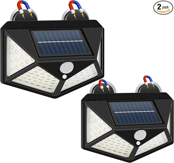 Magnetic RV Light Solar Light with Super Strong Magnet – Motion Sensor Lights for Trailers, Campers | Outdoor & Exterior Lighting, RV Porch & Awning Lights, Easy Installation, 2 Pack