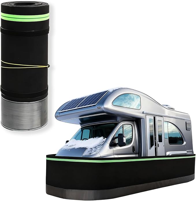 3.11 x 78.74 Ft Travel Trailer Skirting,RV Underbelly Material,Mobile Home Skirting with Bottom Wire Mesh,RV Skirting for Winter Travel Wheel Skirt Suitable for Outdoor Gardens