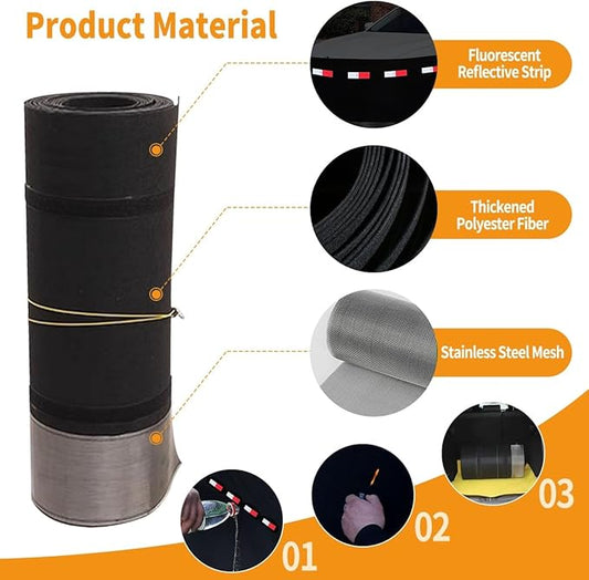 Easy Installation Rv Skirting for Winter Camper Skirting Wind and Snow Proof Insulated for Travel Trailer Convenient Storage Car Skirt 32in High All-Season Available, 36ft/11m Length