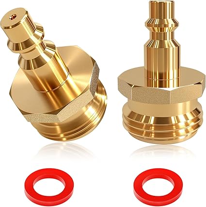 Lead-Free RV Blowout Plug for Winterization with Quick Connect – Prevents Pipe Freezing and Bursting, 2 Pack