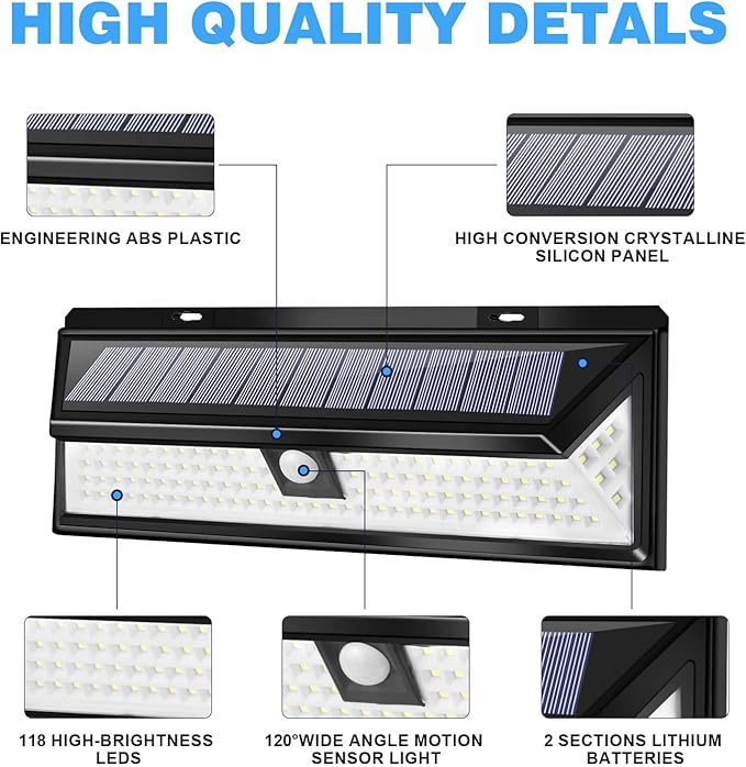 Solar RV Porch Light, RV Motion Sensor Light with Remote Control, Waterproof RV Outdoor Lights for RV Camper Travel Trailer Motorhome