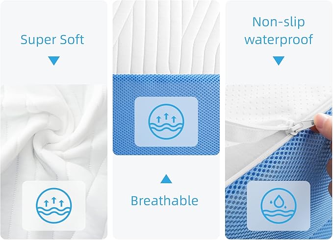 6 Inch Queen Trifold Mattress,Storage Bag Equipped with Wheels,Gel Infused Memory Foam Mattress,Washable Cover,Foldable Floor Mat for Guest,RV,Portable(80“x 60“x 6“)