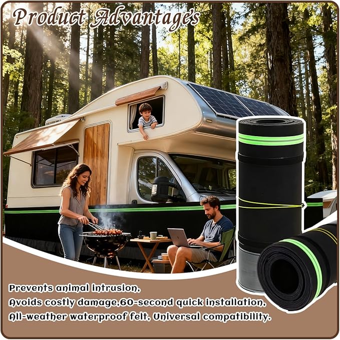 3.11 x 78.74 Ft Travel Trailer Skirting,RV Underbelly Material,Mobile Home Skirting with Bottom Wire Mesh,RV Skirting for Winter Travel Wheel Skirt Suitable for Outdoor Gardens