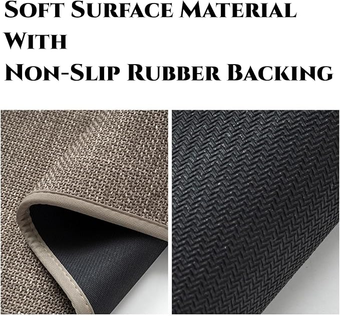 Non-Slip Corner Shower Mats,Semi-Circular Bath Mat, Curved Bath Rug for RV, Washable Absorbent Bathroom Rug, Corner Bath Mat Carpet for Circular Shower (Dark Grey, 18''X39'')