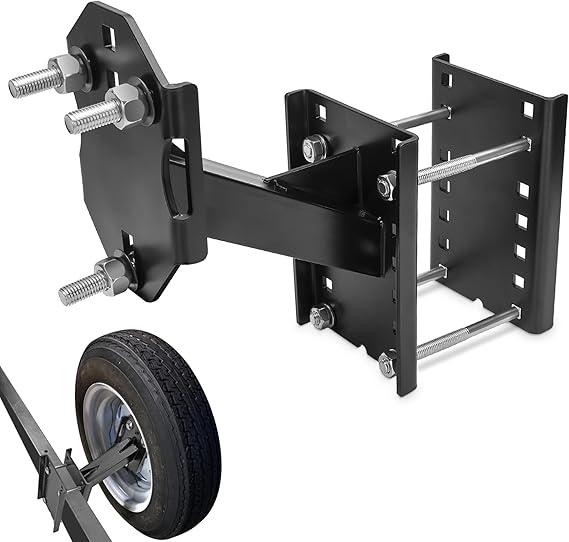 Spare Tire Carrier, Boat Trailer Spare Tire Mount, Heavy Duty Tire Holder Bracket for Utility Trailer Tires, Universal Fits 5x4.5, 5x5, 4x4, 6x5.5 Bolt Patterns On UTV/RV Trailer , Holds up to 350 Lbs