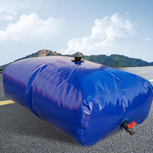 Portable Potable Water Bladder with Filtering Interface, Emergency Water Storage Tank for Outdoor Use, Large Capacity (Blue, 5 * 2 * 1m)(1 * 0.6 * 0.4m)