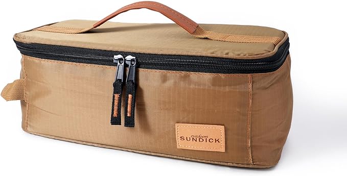 Waterproof Camping Cookware Organizer Bag, Portable Durable Utensil Pouch for Outdoor Cooking BBQ Grill Hiking Accessories, Compact Multi Compartment Storage for Spoons Chopsticks Stove Tools