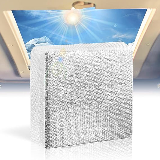 RV Vent Insulator 14"x14"x3" RV Skylight Insulator RV Skylight Cover with Reflective Surface & Velcros, Winter Warmth and Summer Insulation (Square, 1)