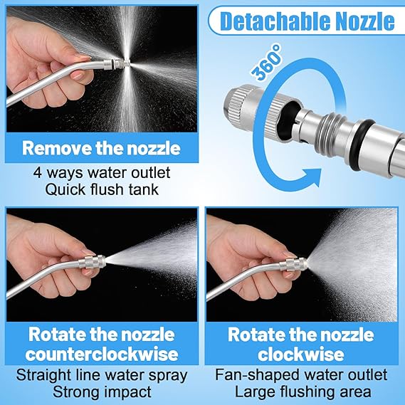 RV Water Heater Tank Rinser - Powerful Cleaning Hot Water Flush Wand, Travel Trailers Camper Water Tank Sediment Scale Cleaner Spray Flusher Accessory Essentials