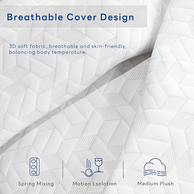 Tri-Fold Memory Foam Mattress, 6 inch Portable Floor Mattress Queen Size, Folding Mat for Travel & Camping & Yoga, Cover Washable Foldable Mat, CertiPUR-US Certified