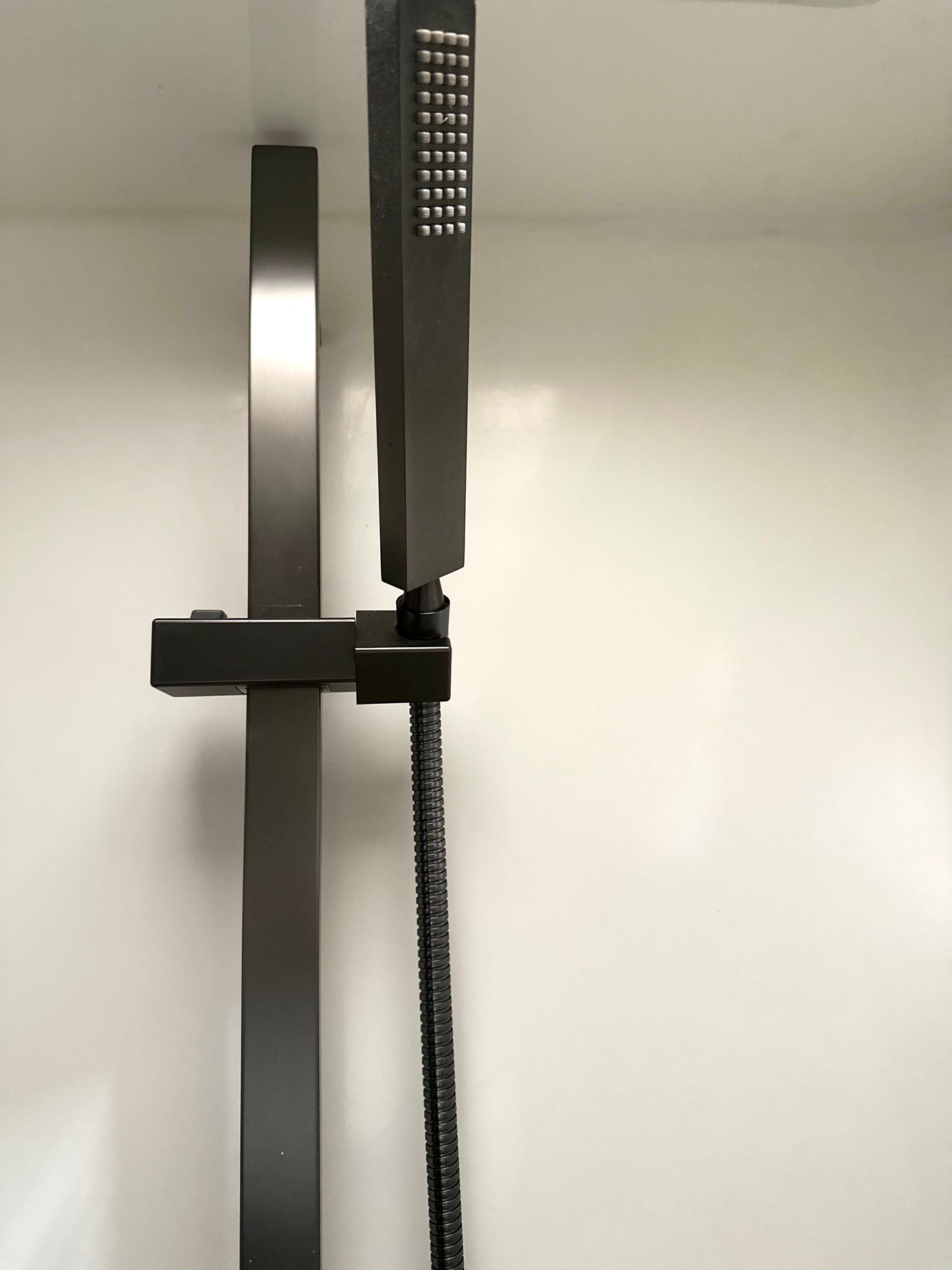 2025 Upgraded Modern Minimalist Shower System | Square Handheld Shower with Adjustable Slide Bar & Thermostatic Control Valve