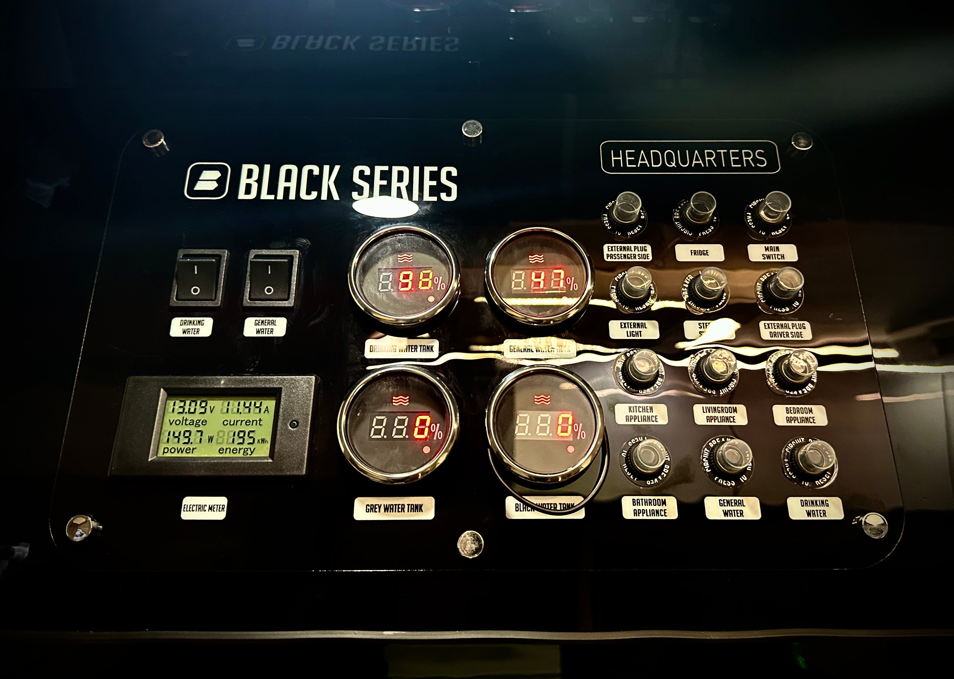 Black Series HQ Series RV Trailer Control Panel – OEM Water & Power Ma ...